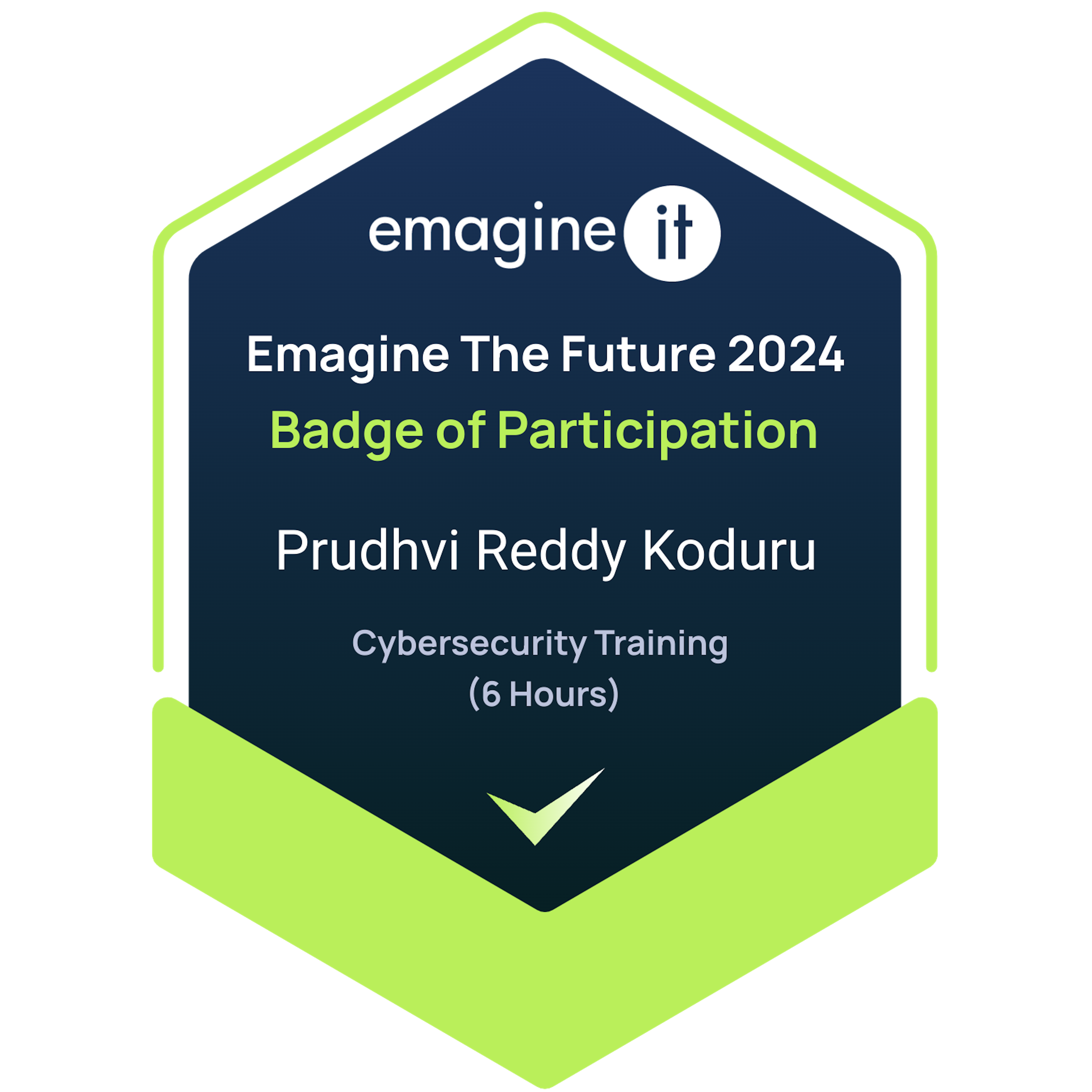 Emagine The Future 2024 - CTF badge, issued through certifier